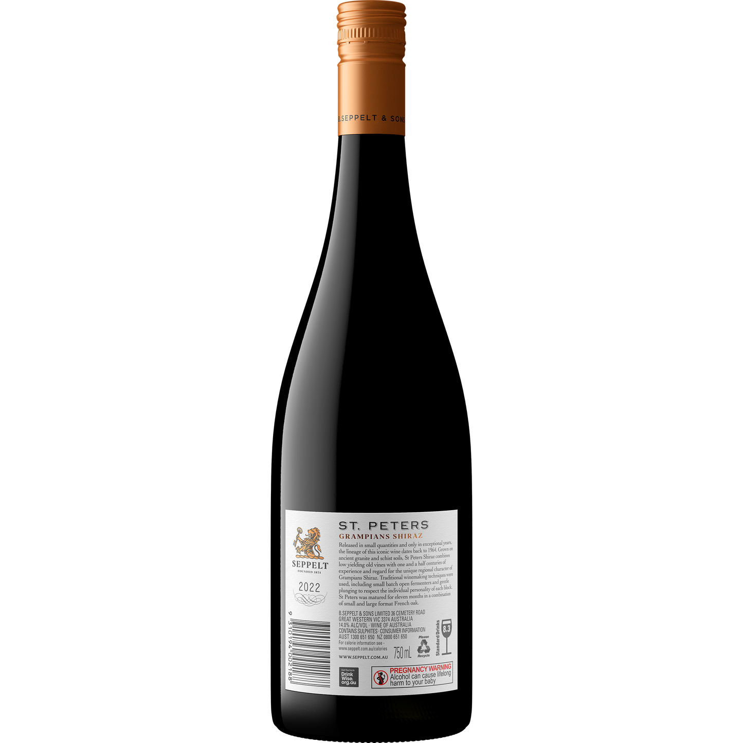 2022 Seppelt St Peters Grampians Shiraz