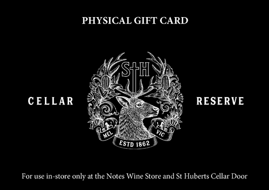 Notes Wine x St Huberts Cellar Door PHYSICAL Gift Card