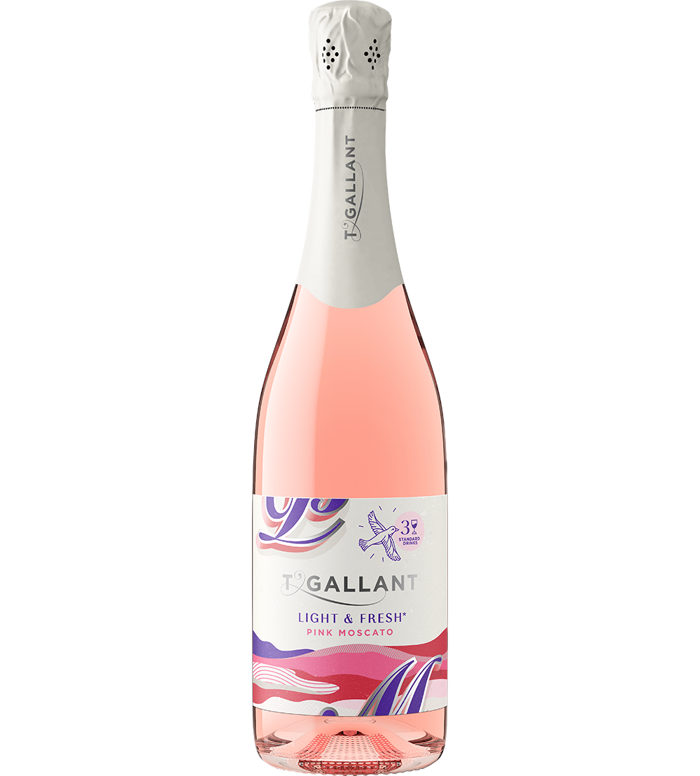 T'Gallant Light & Fresh Sparkling Pink Moscato NV 750mL
