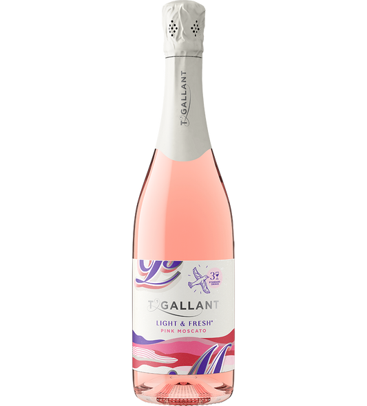 T'Gallant Light & Fresh Sparkling Pink Moscato NV 750mL